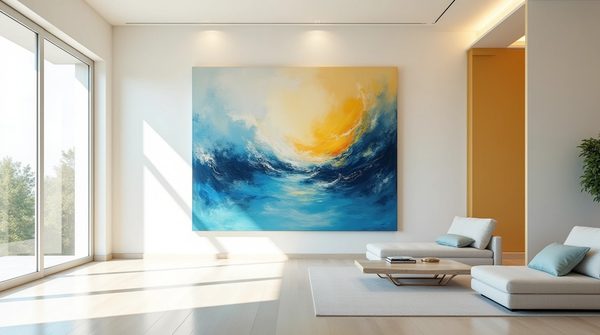 L'essor du tableau moderne grand format acrylique en décoration intérieure